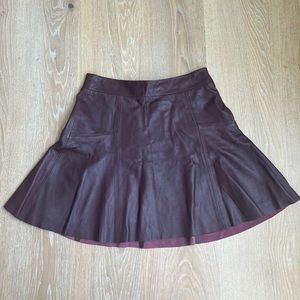 Limited Edition NWT Banana Republic Mauve Leather Pleated Skirt